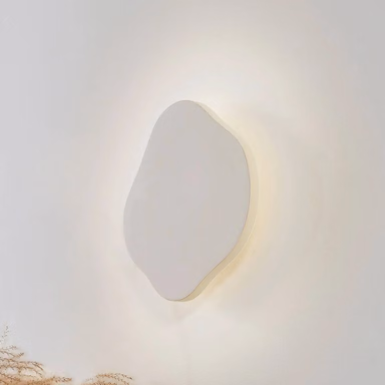 Applique da parete a LED Nielson Lindby, dimmerabile, Crema / Ambra, Soggiorno / Sala da pranzo, Gesso / Argilla, Moderno, Applique a LED
