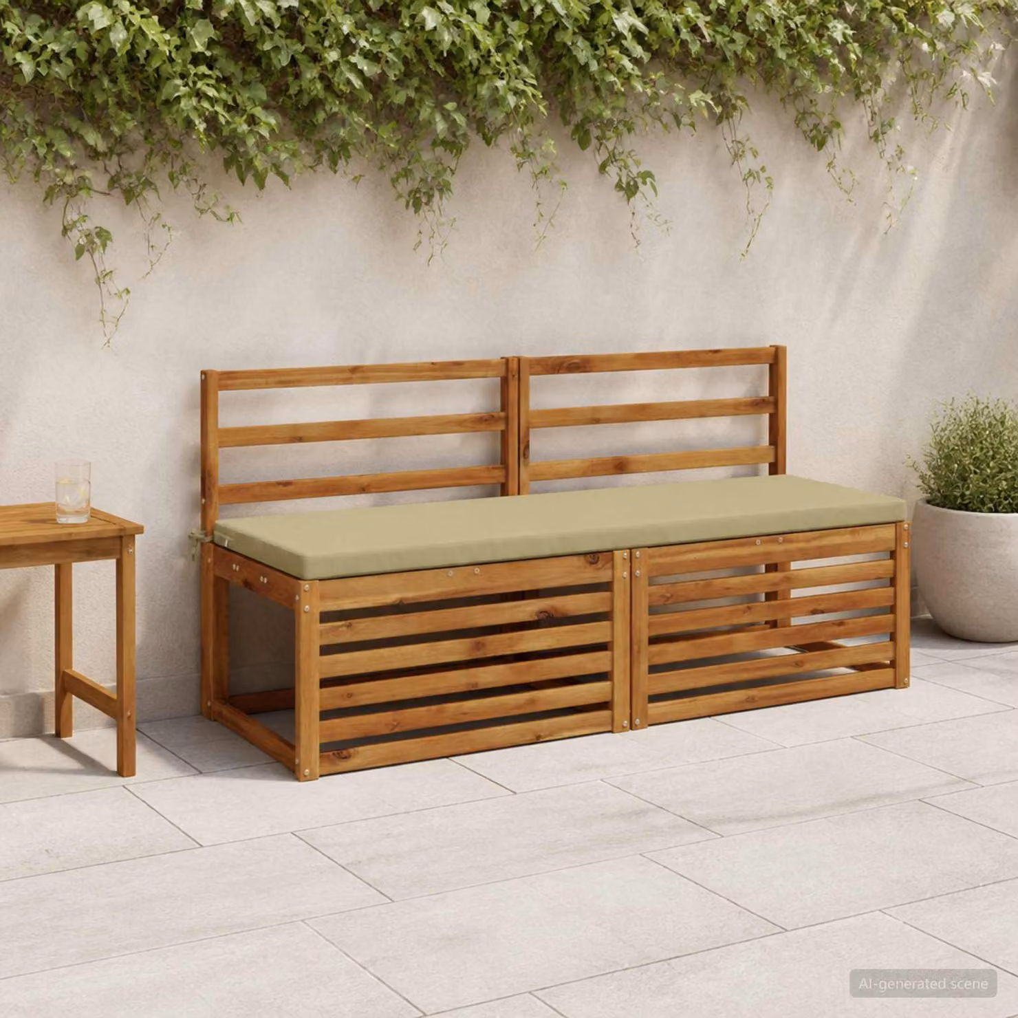 Cuscino per panchina vidaXL SOEST rettangolare in poliestere verde chiaro con rivestimento rimovibile e resistenza ai raggi UV