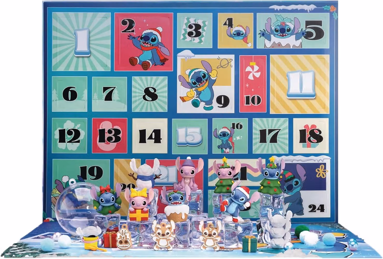 Set di figure natalizie "Stitch" per l'avvento