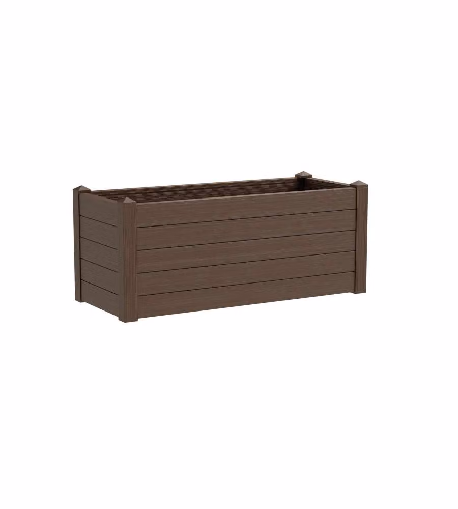 Vaso Trama 002 Teraplast Marrone L: 100 cm, P: 42 cm, H: 40 cm – 1