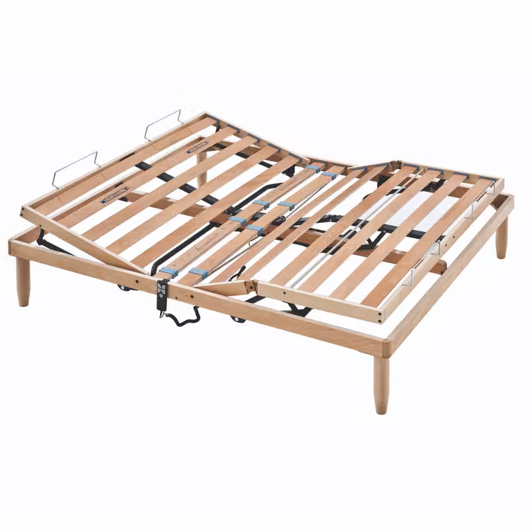 Rete a Motore Doghe in Legno Alzata Unica Orange 120x190 cm