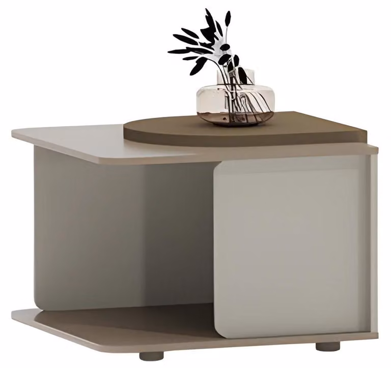 Moderner Couchtisch Beige und Braun mit Ablagefläche für Wohnzimmer Design