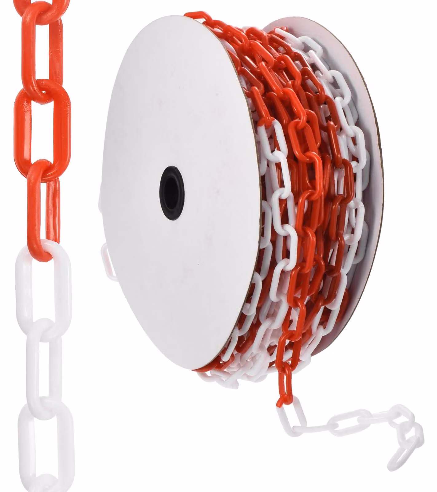 Catena di sicurezza, in polipropilene, lunghezza 30,5 metri, colore rosso e bianco, diametro 6 mm