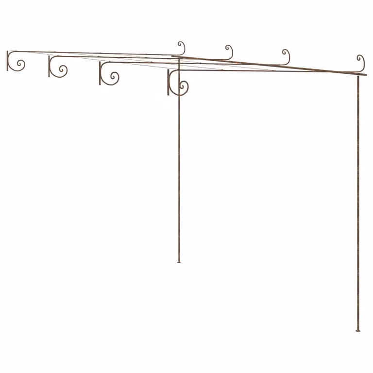 Pergolato da giardino vidaXL in metallo marrone antico L/P/H: 400 x 300 x 250 cm