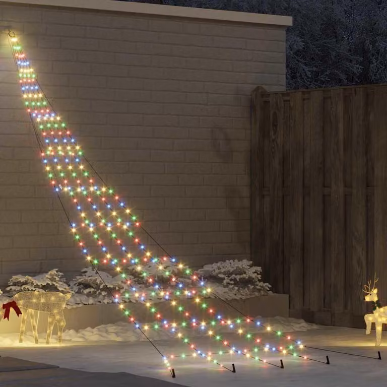Maison Exclusive - Albero di Natale LED con picchetti multicolore 511 cm Metallo