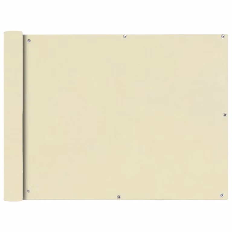 The Living Store schermo privacy per balcone in tessuto Oxford 90x400 cm crema