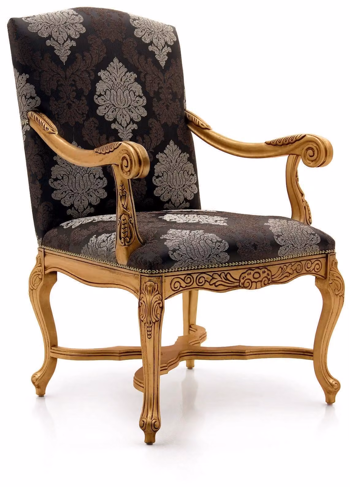Wohnzimmer Esszimmer Lehnstuhl Polsterstuhl Armlehne Luxus Sessel Stuhl Stühle