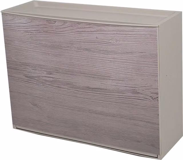 Scarpiera Iml Wood A Parete 16x51,5x39cm Grigio Tortora