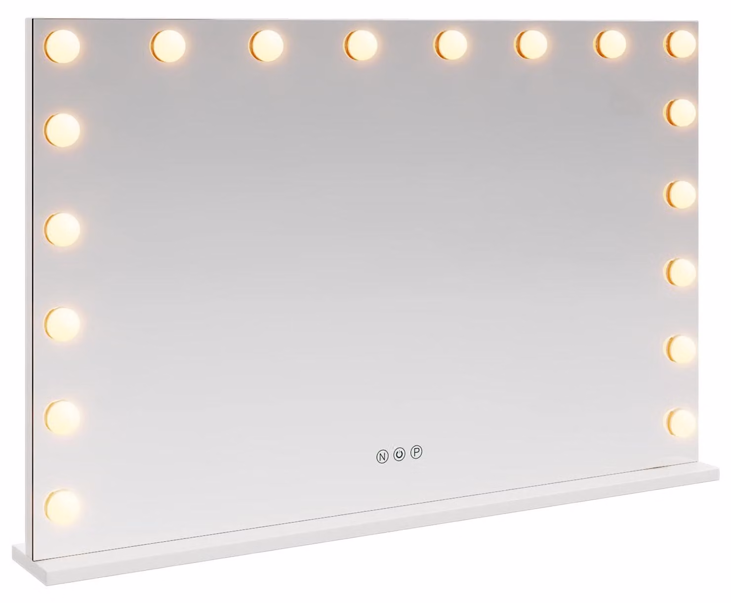 Specchio LED da Vanità Bianco 80 x 10 x 52,5 cm Vetro e acciaio