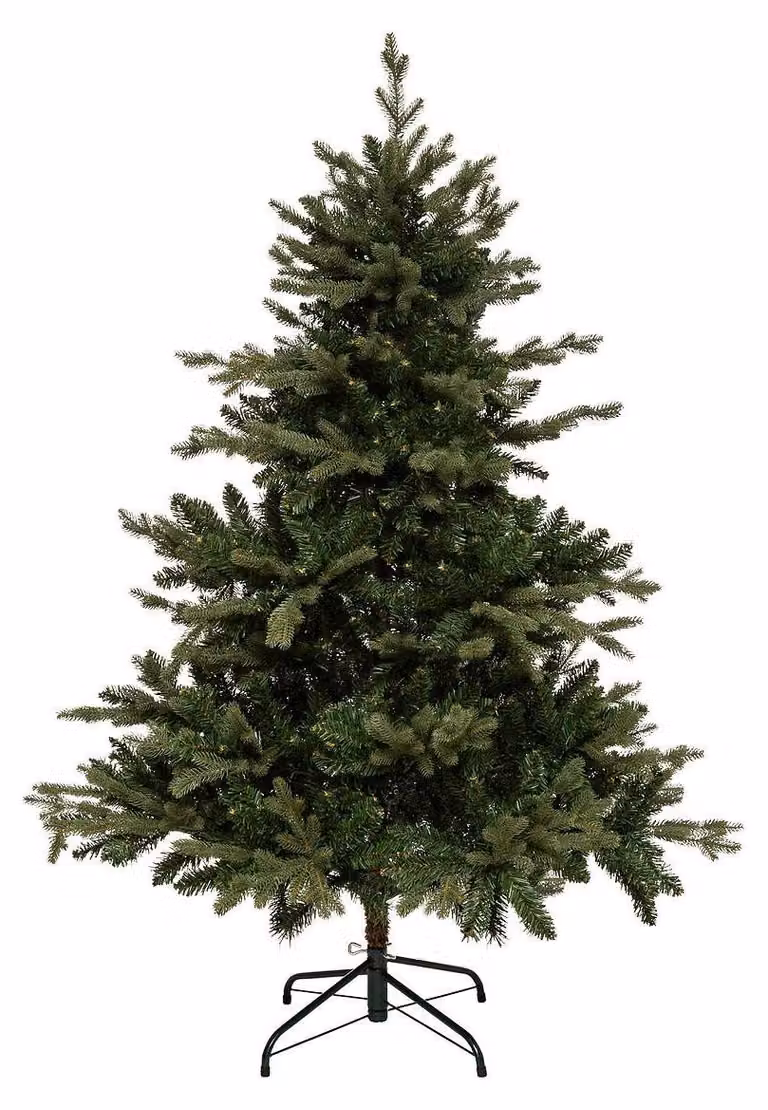 Abete artificiale su supporto in metallo, 150 cm