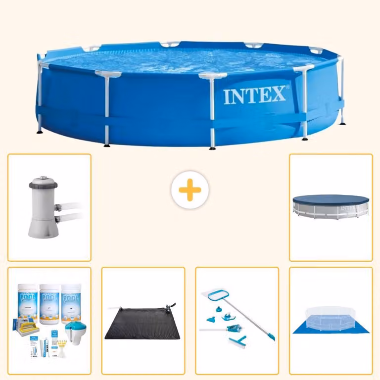 Piscina autoportante rettangolare - 366x76 cm - 7 pezzi - Modello S20428