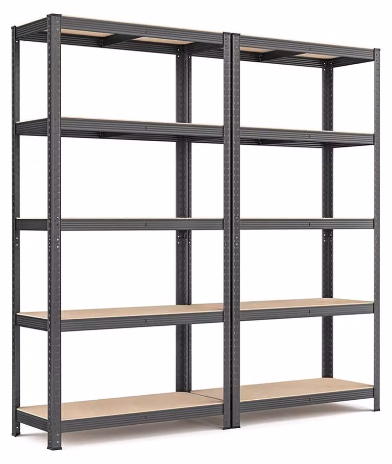 Set di scaffali per cantina, composto da 2 elementi – scaffale per stoccaggio – acciaio – salvaspazio – 180 x 40 x 90 cm