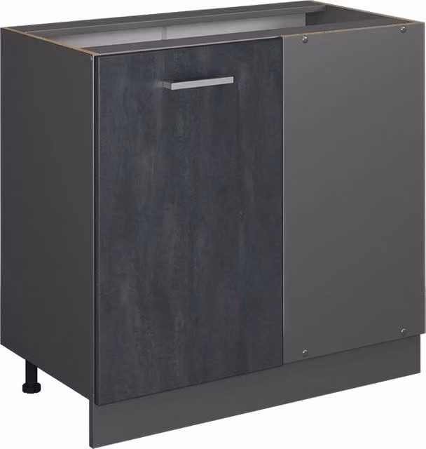 Mobile ad angolo cucina Vicco R-Line Calce nera e Antracite L: 86 cm