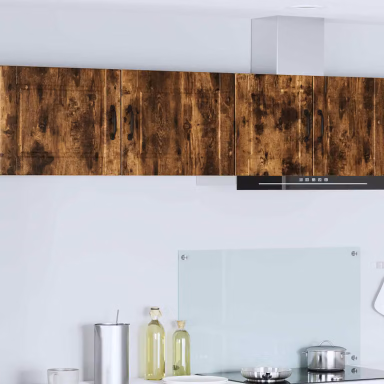 vidaXL Armadietto a muro PORTO moderno in rovere fumé marrone L: 50 cm, P: 31 cm, H: 40 cm