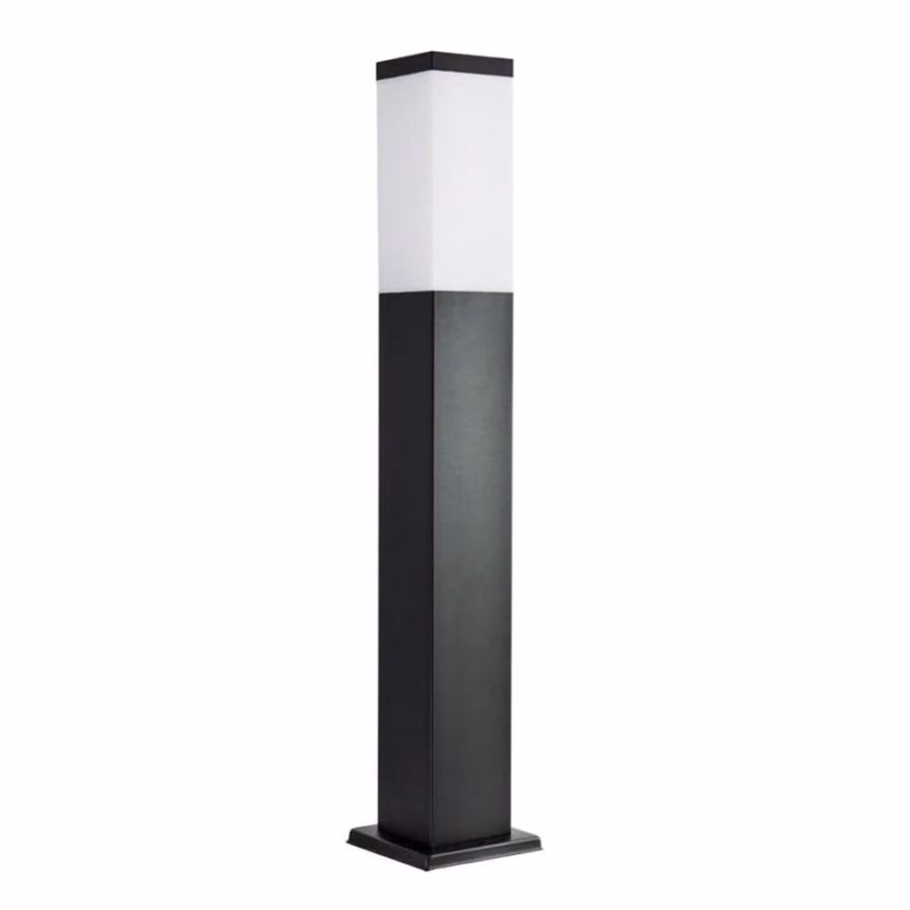 Paletto da giardino quadrato 65 cm 1xE27 nero IP44 SU-MA Inox SS802-650 BL