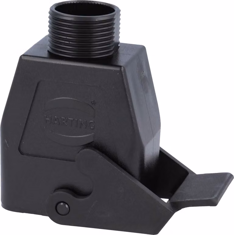 HARTING Han Q Alloggiamento connettore, 1xPG16 uscita cavo diritta, con 1 staffa semi-avvitabile, intervallo di serraggio 11,5 mm-15,5 mm -