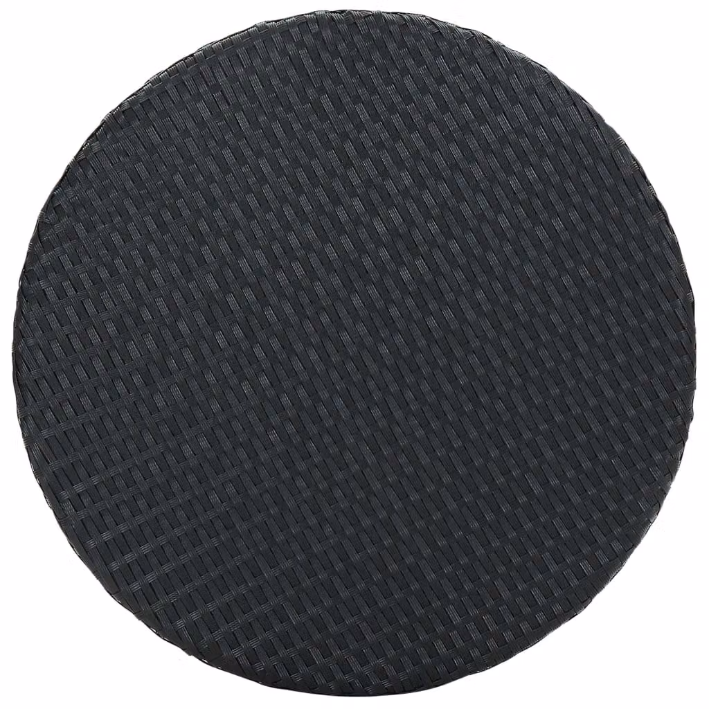 vidaXL Tavolo da giardino nero 60,5x106 cm Poly Rattan