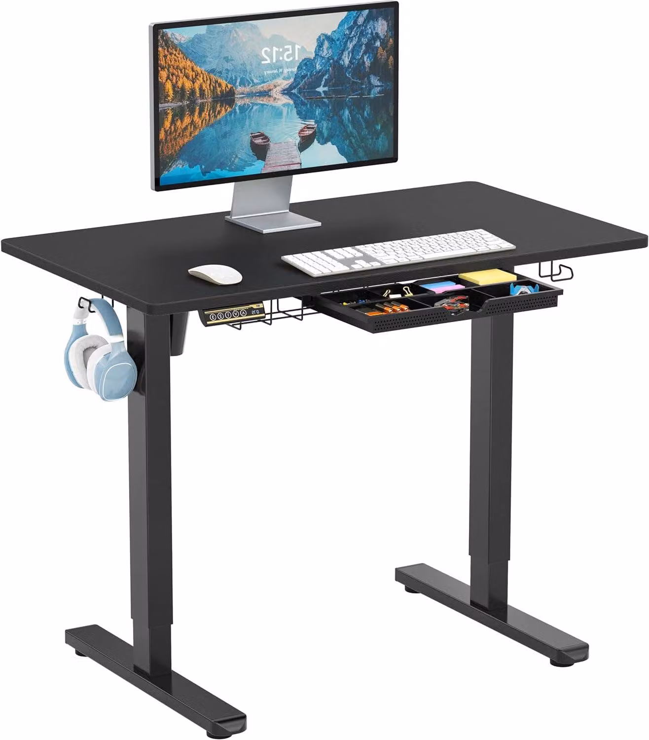 Scrivania elettrica - Scrivania regolabile in altezza - Scrivania standing desk - Scrivania elettrica - Scrivania con cassetto