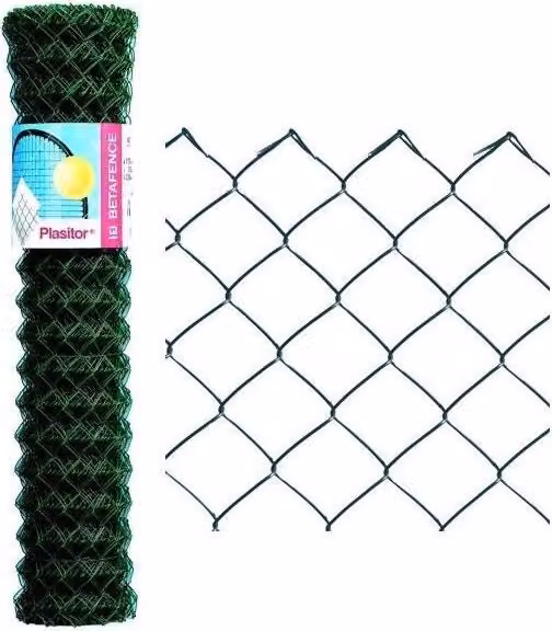 Betafence Plasitor Rete per Recinzione in Acciaio Zincato e PVC Verde, Maglia 50x50 mm, Altezza: 150 cm, Lunghezza: 25 m – 1
