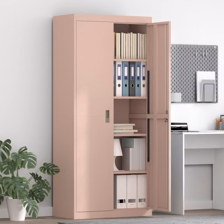vidaXL Armadio Rosa 80 x 40 x 180 cm Acciaio