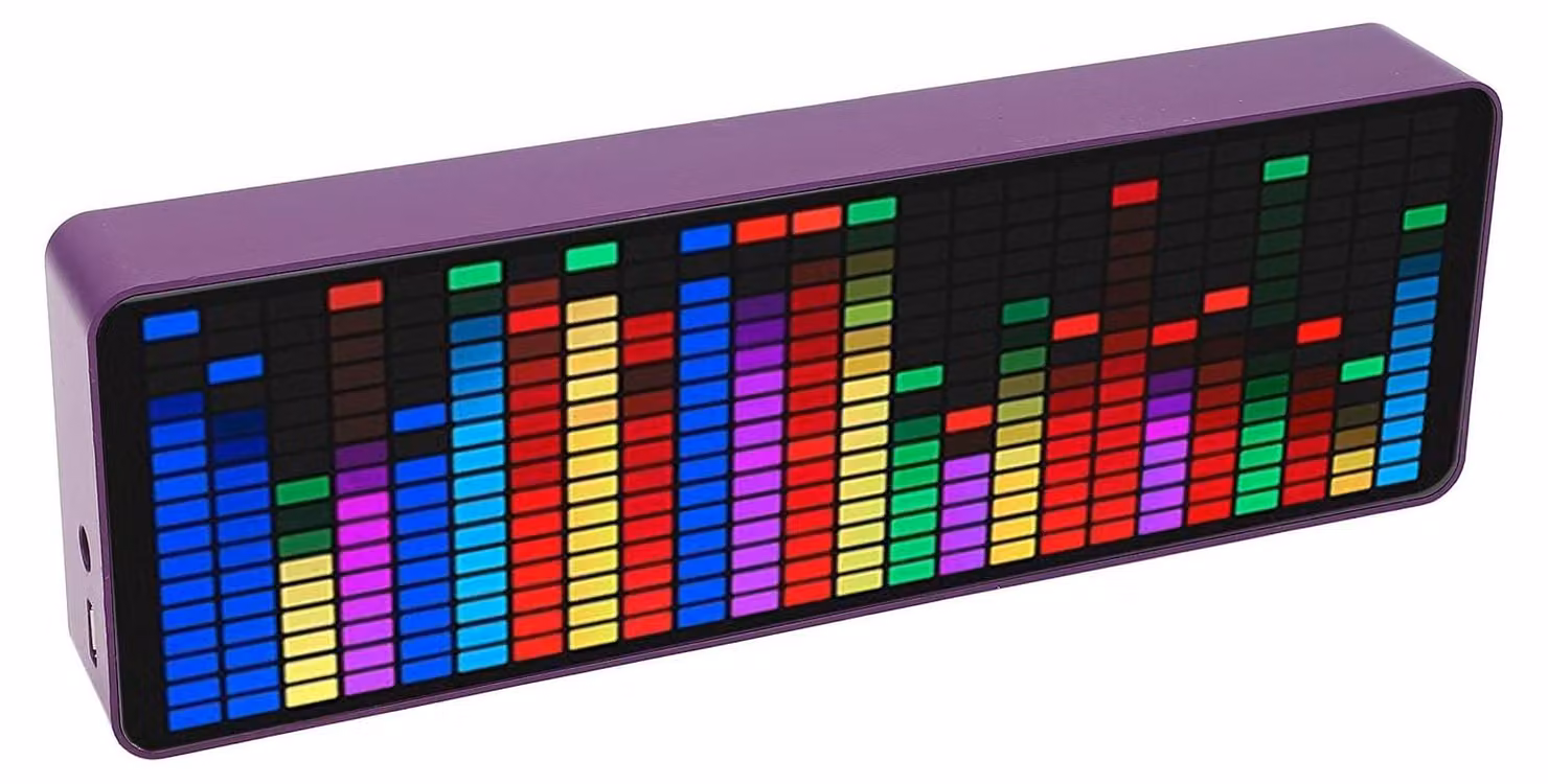 Display a colori RGB per visualizzare lo spettro musicale, con 16x24 LED, alimentazione USB a 5V e 140 effetti