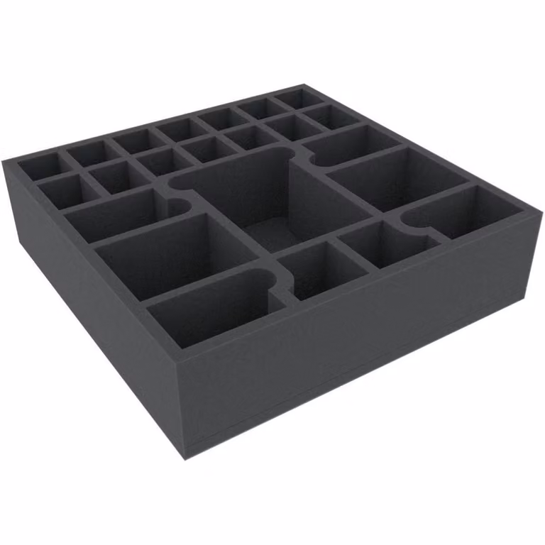 Inserto in schiuma 290x290x75 mm per miniature da giochi da tavolo