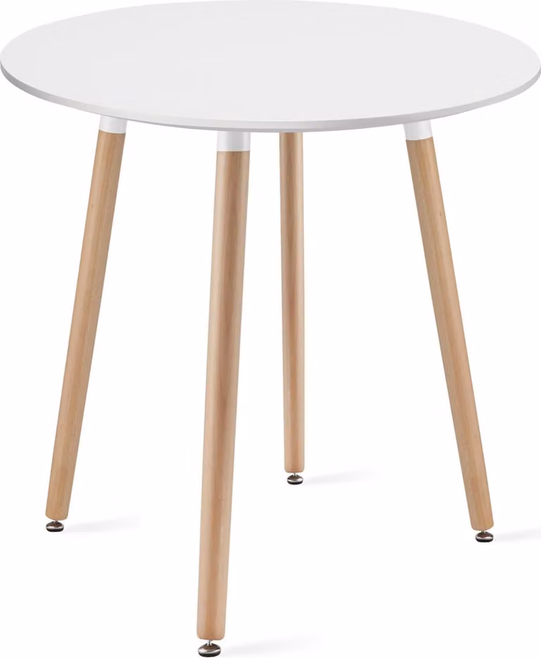 Tavolo da pranzo rotondo bianco KAMI 60x60 cm