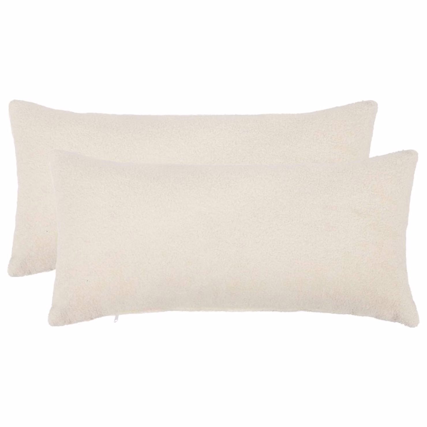Set di 2 federe vidaXL HEERLEN in tessuto bouclé color crema, L 80 cm x P 40 cm