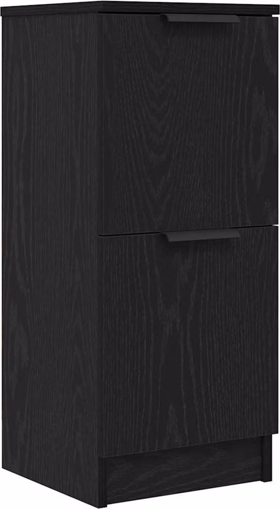 Credenza Rovere Nero 30 x 30 x 70 cm Legno multistrato