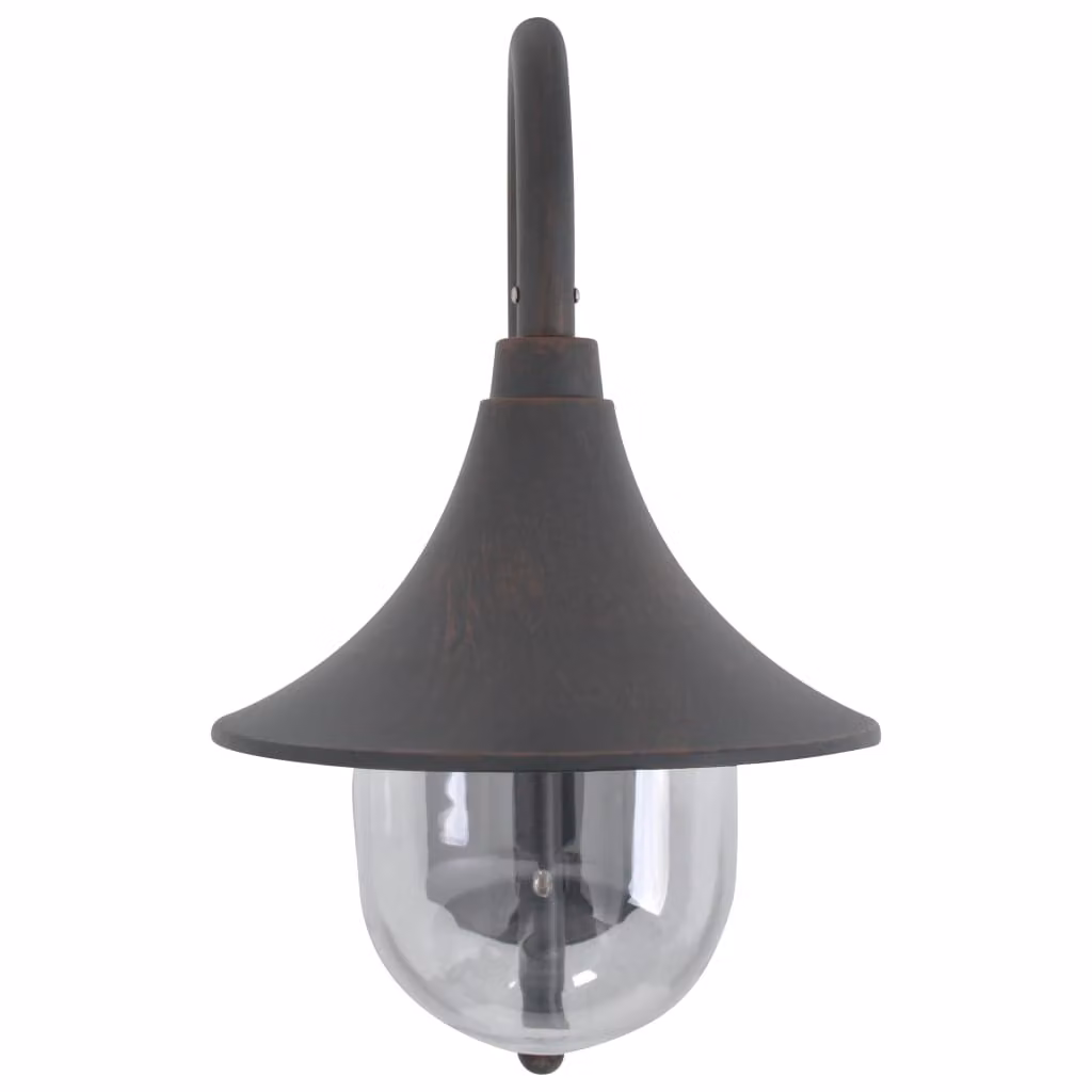 The Living Store Applique da giardino E27 42 cm alluminio bronzo