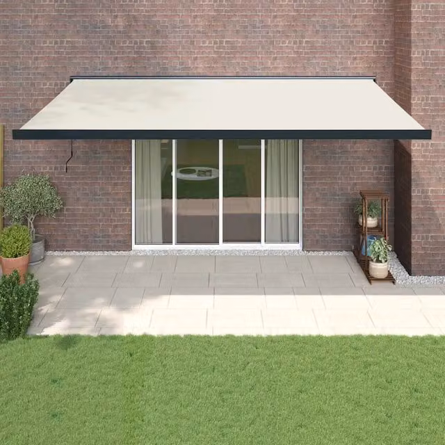 Tenda da Sole Retrattile Crema 5x3 m in Tessuto e Alluminio 3154605