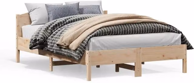 Letto senza materasso in legno massello di pino vidaXL L/P: 140 x 200 cm