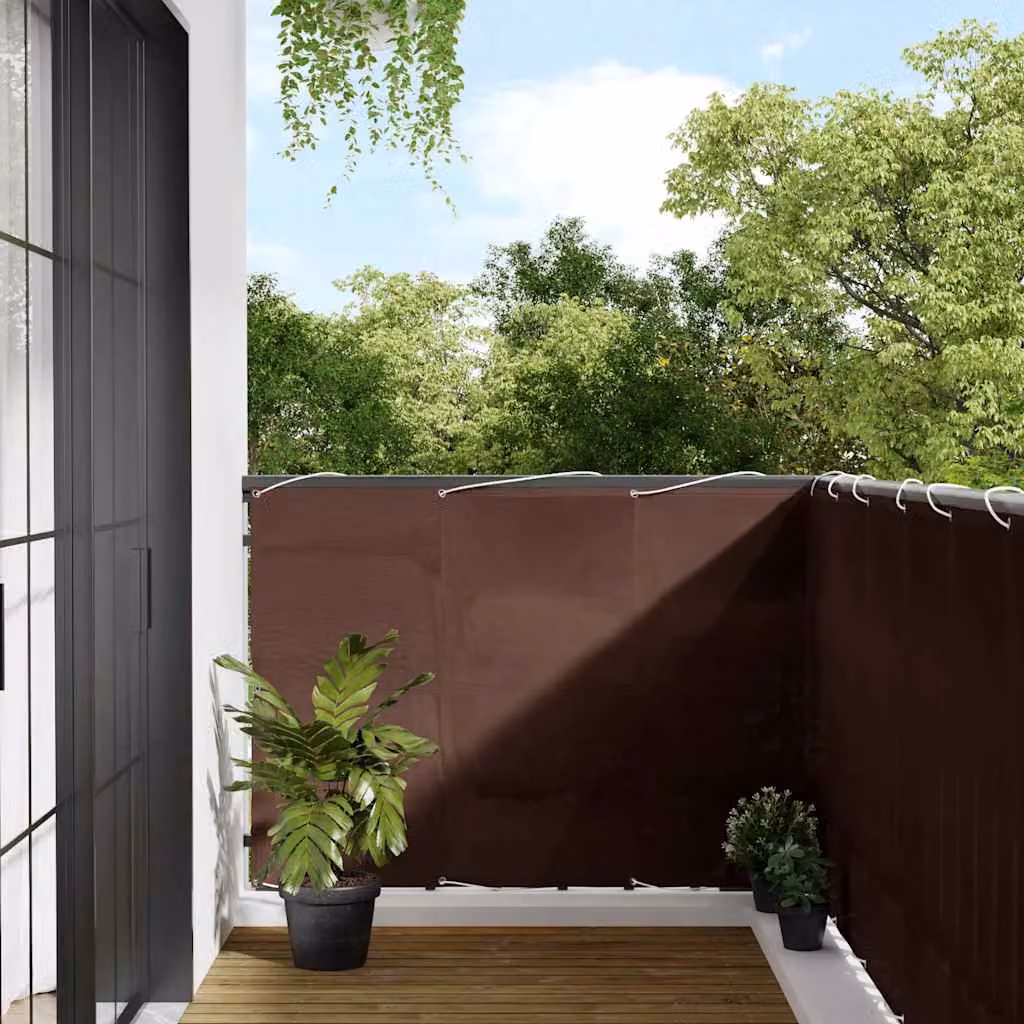 Paravento da balcone vidaXL marrone in poliestere Oxford, L: 700 cm, H: 120 cm