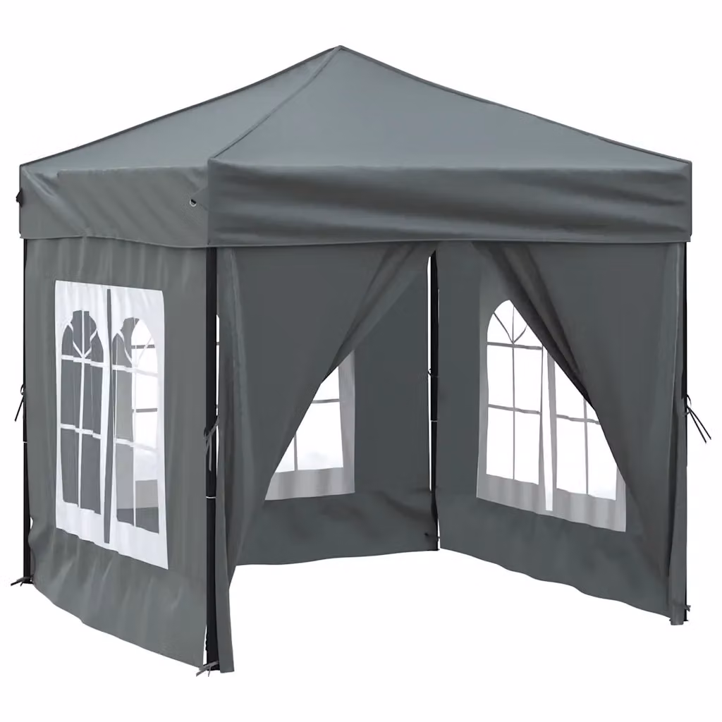 Tenda Gazebo Pieghevole per Feste con Pareti Laterali DESIGN IN, Colore Antracite, L/P/H: 200 x 200 x 197,5 cm – 2
