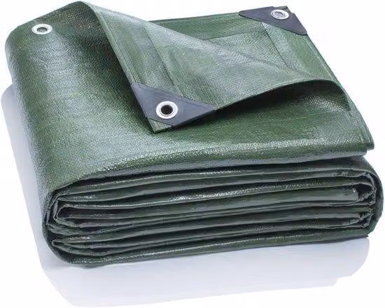 Ibenzoa® telo protettivo impermeabile, 5 x 6 metri – 200 g/m², poliestere, resistente ai raggi UV e agli strappi, colore verde, ideale per coprire barche e mobili da giardino