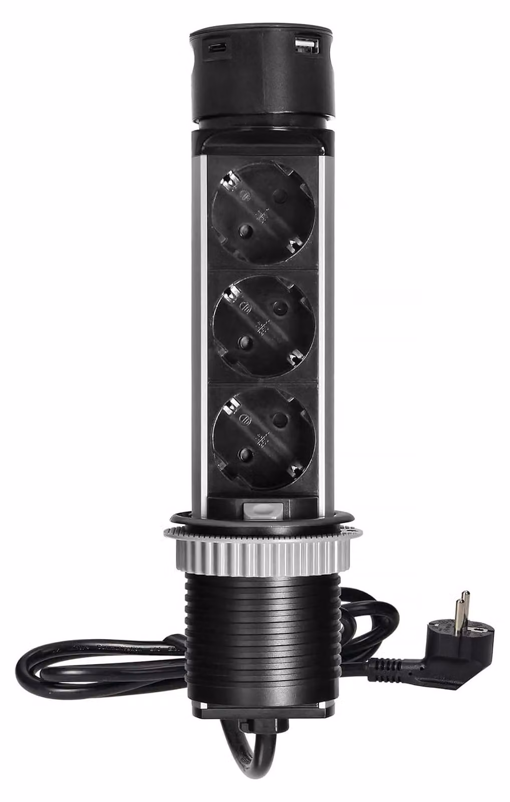 Presa di corrente per mobili con 3x Schuko 230V 2x connessione USB-A