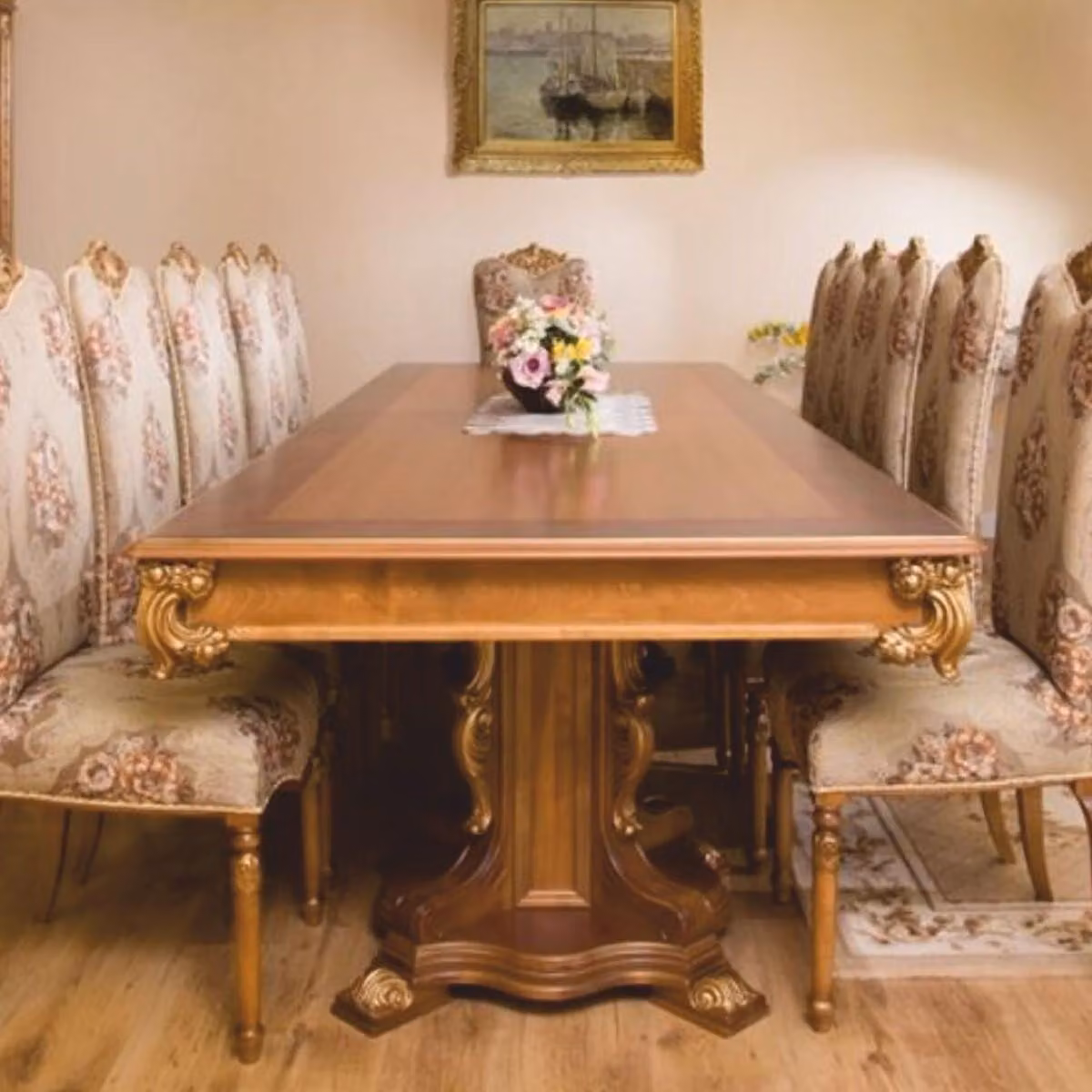 Casa Padrino tavolo da pranzo barocco marrone/oro 310 cm - Mobili per sala da pranzo barocca