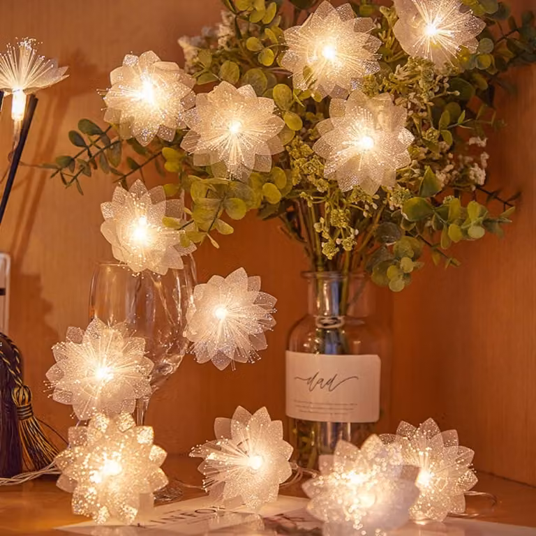 Ghirlanda di luci LED con 20 luci bianche calde, alimentazione USB, lunghezza 3 metri