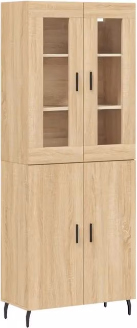 Credenza | Madia | Buffet da pranzo | Armadio da pranzo Rovere Sonoma 69,5x34x180 cm in Legno Multistrato