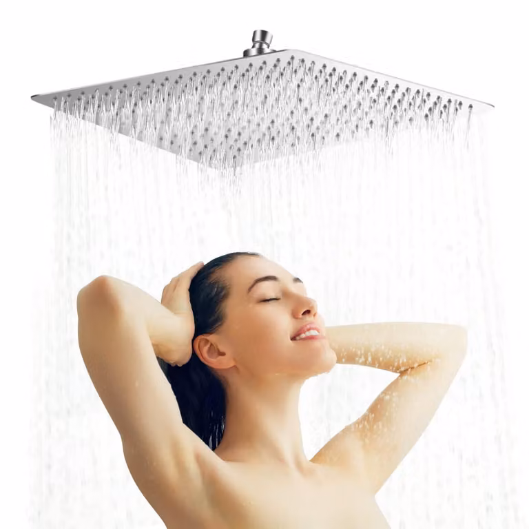 Doccia a soffitto Regendusche, 40x40 cm, quadrata, in acciaio inossidabile, finitura cromata