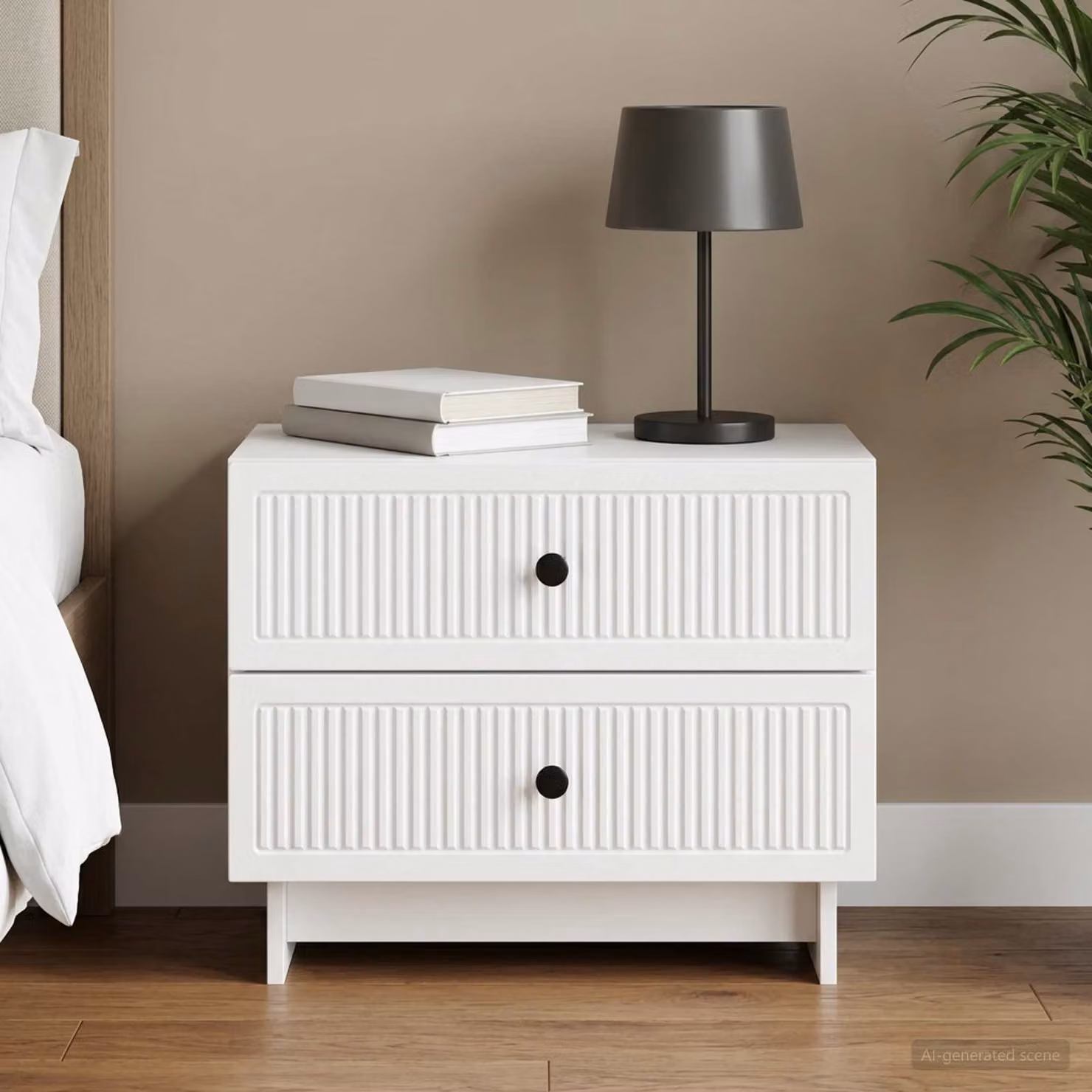vidaXL Armadio da Notte Moderno con Cassetto Bianco L: 62 cm, P: 34,5 cm, H: 47,5 cm