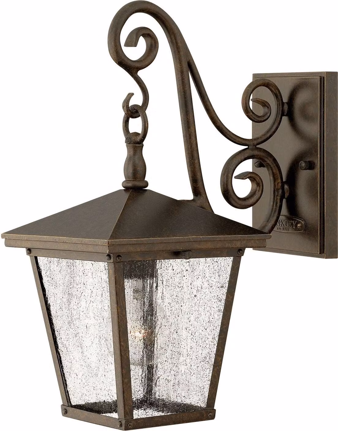 Lampada da esterno parete giardino terrazzo IP44 bronzo E27 vetro metallo rustico applique da esterno