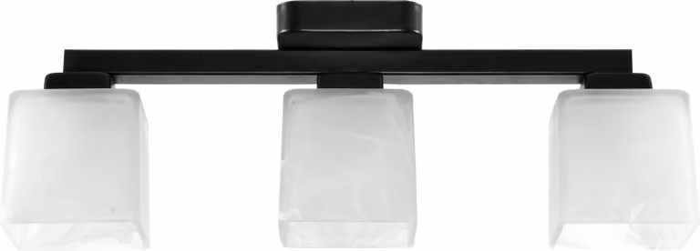 Lampada da soffitto nera con paralume bianco KARO KOFI 11-452
