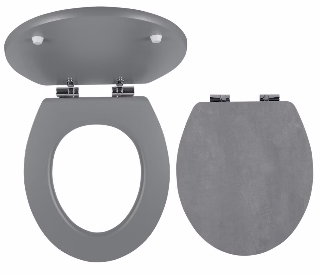 Sedile WC Novaservis, MDF con stampa, cerniere in metallo cromato WC/SOFTSTONE2