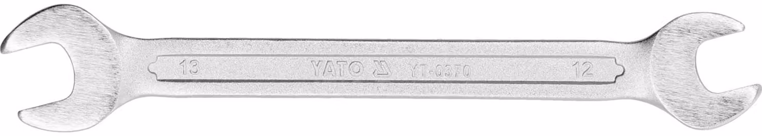 Chiavi a forchetta doppie, teste lucide, 12 x 13 mm