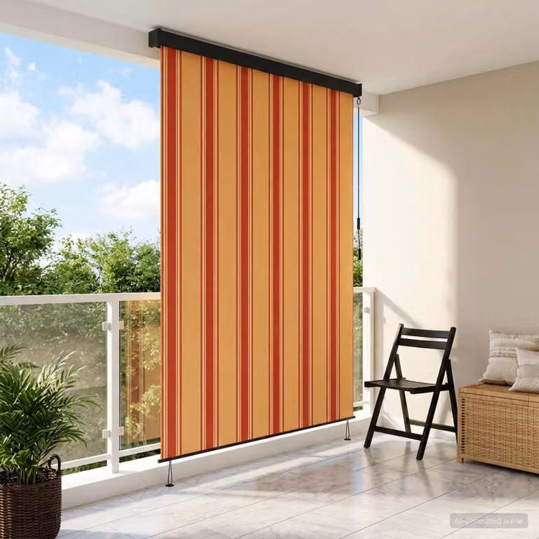 Tenda a rullo vidaXL Multicolore in tessuto e alluminio L: 80 cm, H: 250 cm