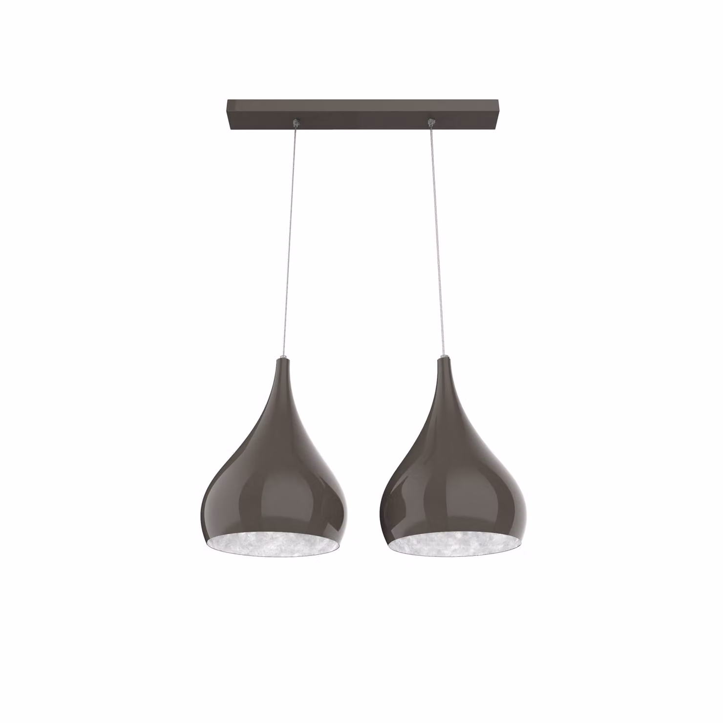 Lampada A Sospensione Calice Lineare X2 Bicolore Lucida