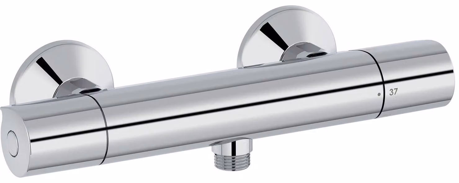 Miscelatore doccia termostatico Simone, cromo, da montaggio a parete, 12 l/min