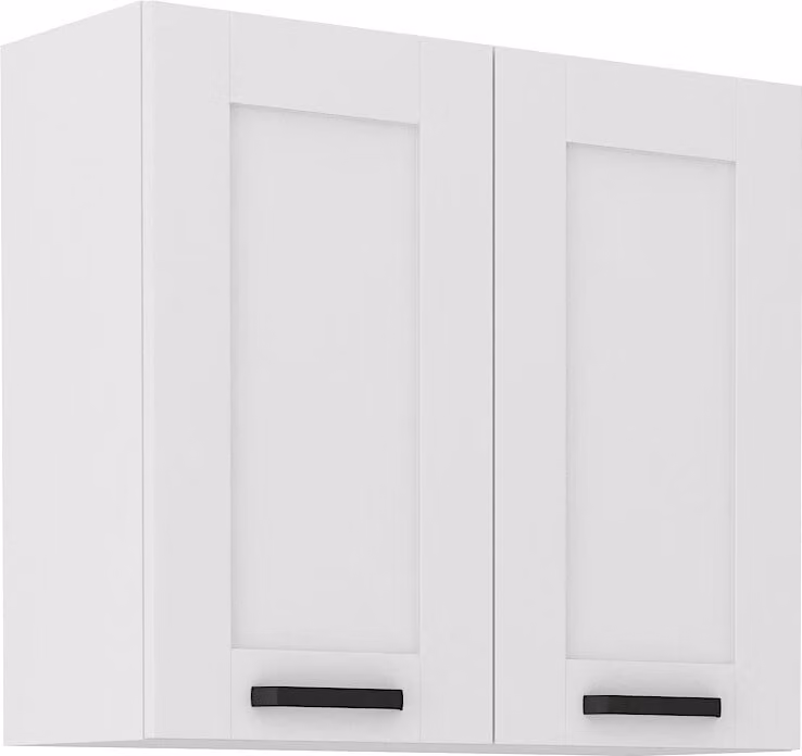 Armadietto superiore da cucina LAILI - larghezza 80 cm, bianco