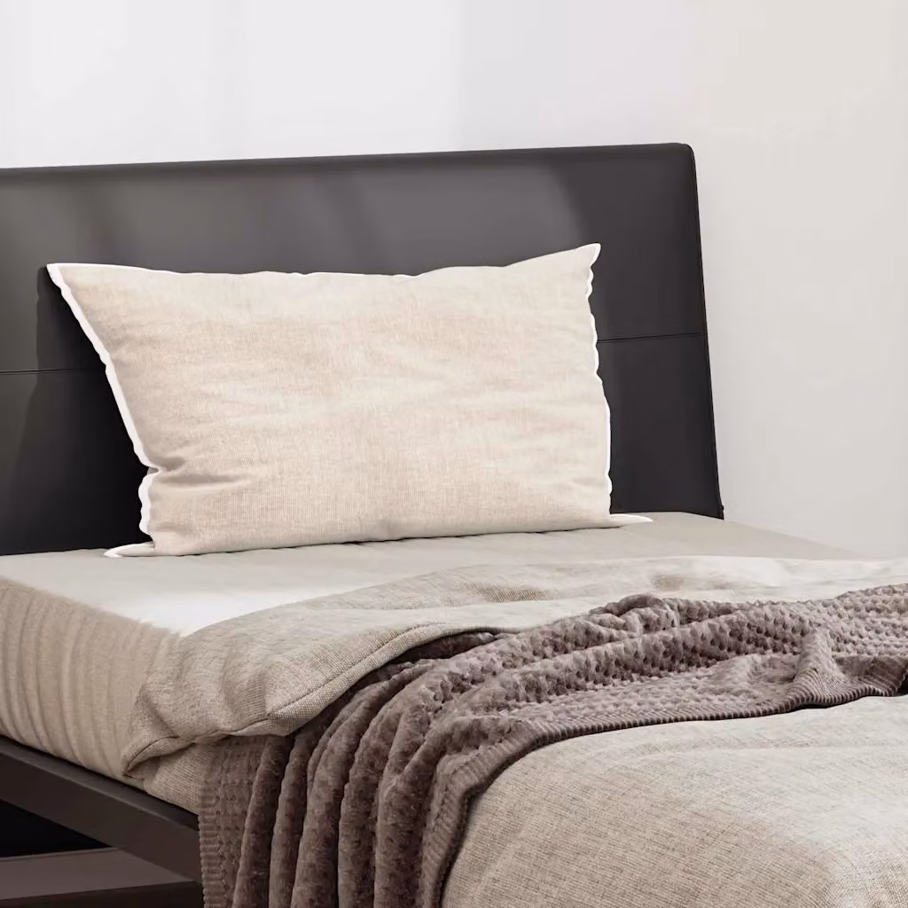 Cuscino rettangolare vidaXL in bianco con mix di piume e cotone, traspirante e lavabile, L/P/H: 80 x 40 cm